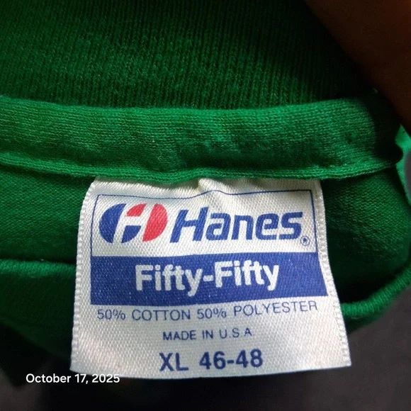 Vintage John Deere Model R T Shirt Green Size XL Hanes 50/50 90s Single Stitch - Picture 8 of 10